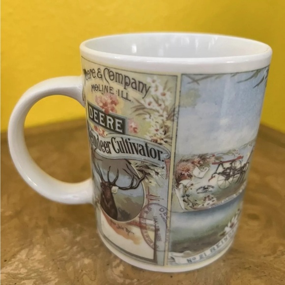 John Deere Set Of 2 Coffee Cup Mug Retro Collectible Memorabilia Farm Tractor - Picture 12 of 12